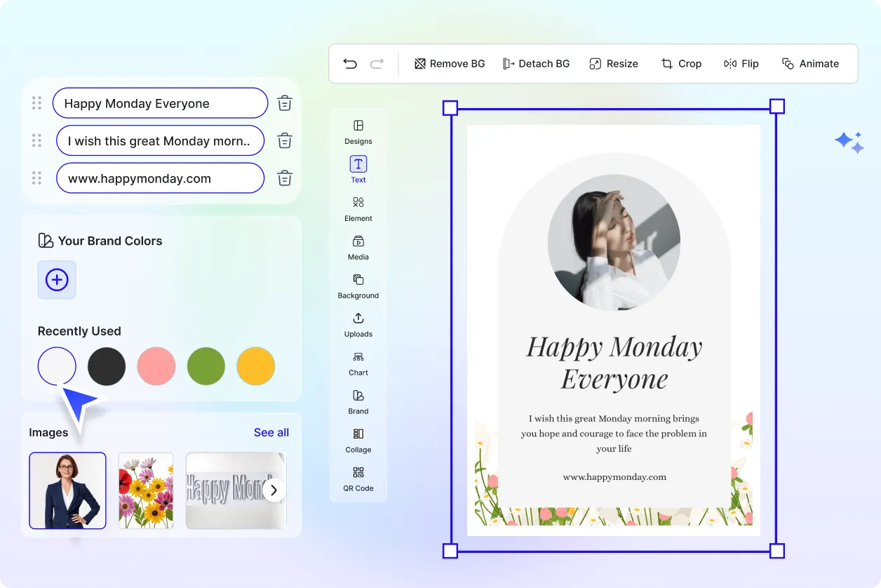 Free AI Happy Monday Wishes Generator, Free Online Monday Greeting Maker